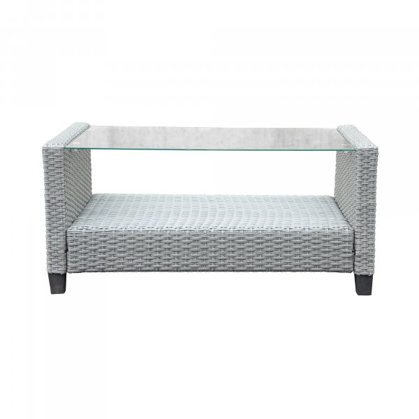 Exklusiv Loungegrupp | H�rnsoffa med bord | Gr� konstrotting | Stockholm