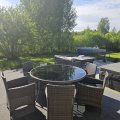 Kundbild Rund matgrupp utemöbler | 6 stolar | Grå | Lyfco Tylösand: Supernöjd med utemöbeln, lätt att...