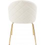 Matstolar i beige sammet med diamantmönster och mässingsben, 2-pack | Plaza Velvet Matstolar i beige sammet med diamantmönster och mässingsben, 2-pack | Plaza Velvet
