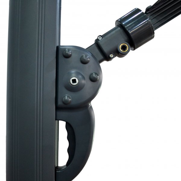 Stort premiumparasoll 4x4m med granitfot | Gr�