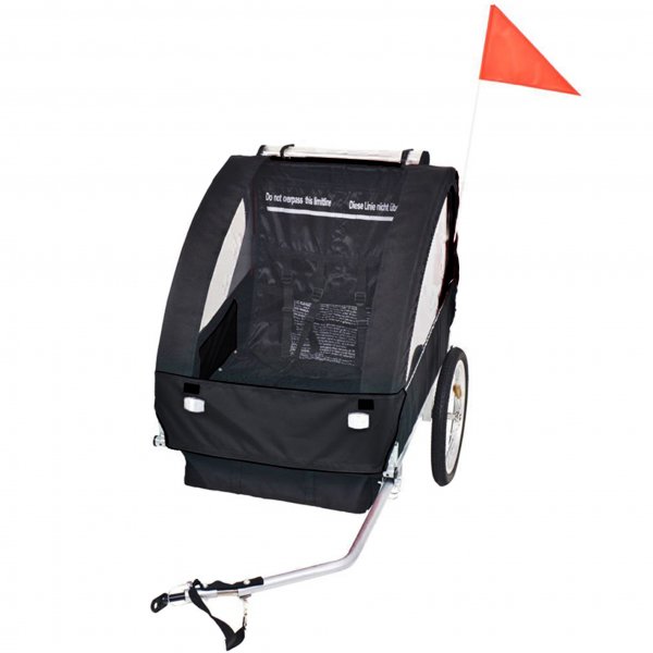 Cykelvagn med 2 säten | Lastkapacitet 40kg | Hopfällbar Cykelvagn med 2 säten | Lastkapacitet 40kg | Hopfällbar