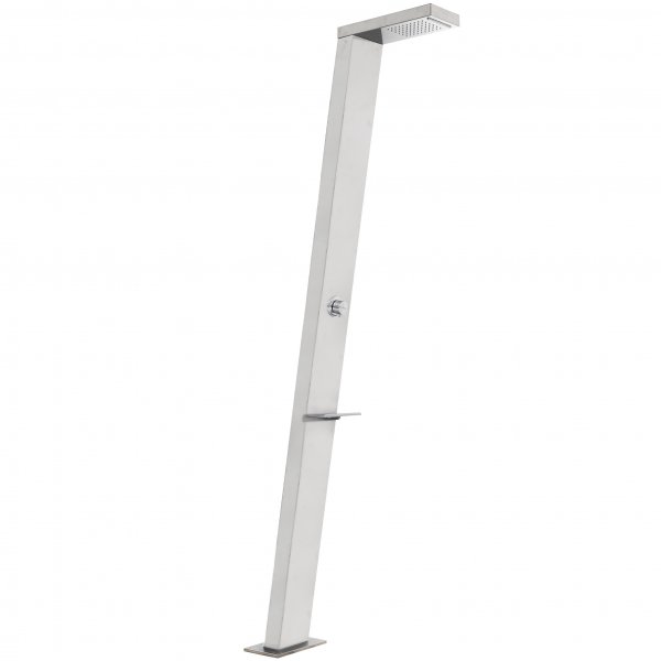 Utedusch med toppdusch & regndusch | Borstat rostfritt stål Utedusch med toppdusch & regndusch | Borstat rostfritt stål