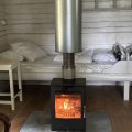 Kundbild Braskamin 5kW | Modern Design | Hg Effektivitet | Lappi: Kanon fin till vr havs stuga med...