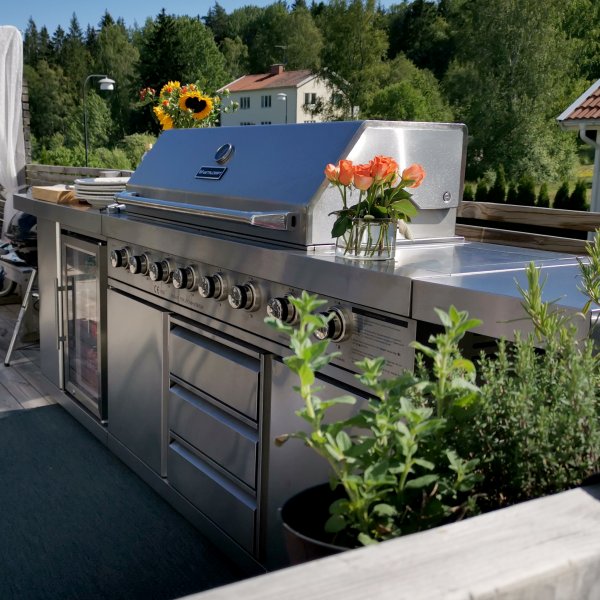 Stor rostfri gasolgrill/utekk med varmluftsfunktion | New Orleans