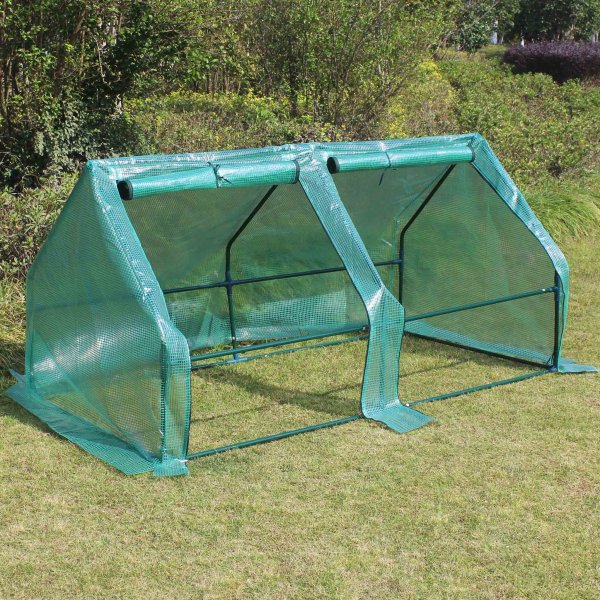 Plastv�xthus 1,6m� | St�lram med PE-plast�verdrag