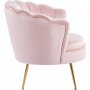 F�t�lj | Rosa sammet, v�gformat ryggst�d & m�ssingsben | Kingsley