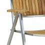 Stor rund trdgrdsgrupp i teak / rostfritt stl | Bord & 8 positionsstolar