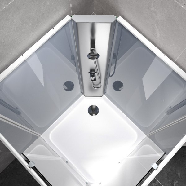 Komplett duschkabin med aluminiumprofiler Komplett duschkabin med aluminiumprofiler