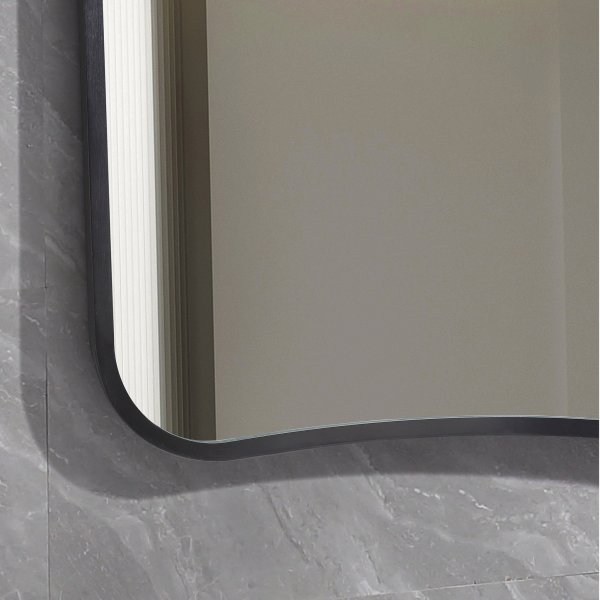 Spegel med rundade former - TIFFANY BLACK