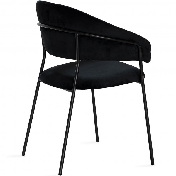 Karmstol i metall och sammet | 2-pack | Svart | Skeppsvik