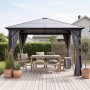 Paviljong premium 3x3m | Tak i kanalplast | Inkl. V�ggar och myggn�t
