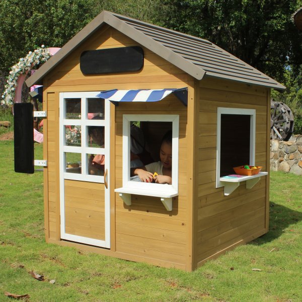 Lekstuga i trä 1,5m² med kök/café | Komplett byggsats Lekstuga i trä 1,5m² med kök/café | Komplett byggsats