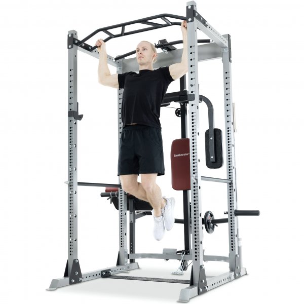 Skivstångsställning med träningsbänk Skivstångsställning med träningsbänk