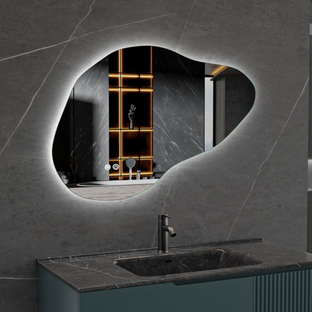 LED-spegel 90x60 cm | Anti-Fog | Justerbar belysning | Lyfco | Modern design: Elegant spegel med LED-belysning, perfekt för badrum