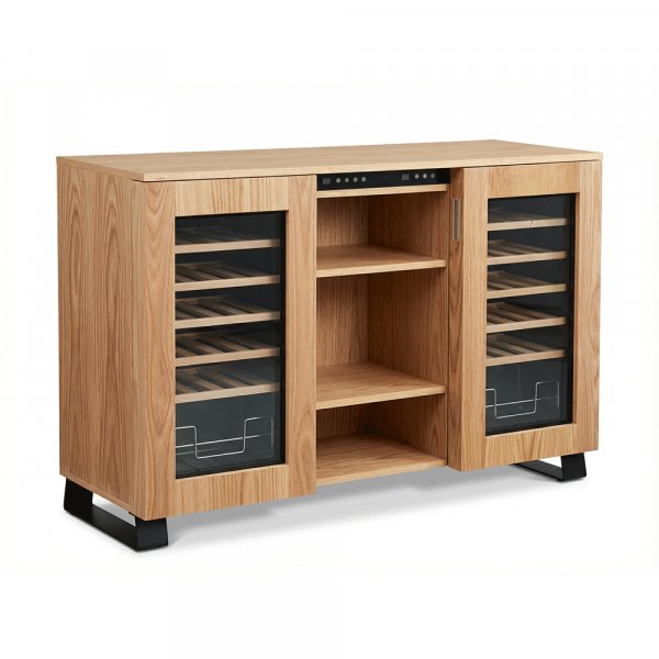 Vinsk�p med dubbla temperaturzoner � Twin vinkyl 24 flaskor med LED-belysning