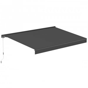 Terrassmarkis 3x2,5 m halvkassett | Motor & fjärrkontroll | Mörkgrå Terrassmarkis 3x2,5 m halvkassett | Motor & fjärrkontroll | Mörkgrå