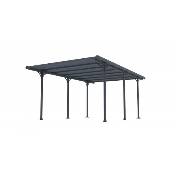 Carport 15,7 m | Elegant aluminiumcarport 5,0x3,1 m | UV-skydd & vattenavrinning | Valdemar