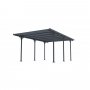 Carport 15,7 m | Elegant aluminiumcarport 5,0x3,1 m | UV-skydd & vattenavrinning | Valdemar