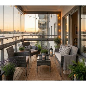 Balkongset i grått – Komplett möbelset med bord & sittplatser | Fjällbacka Balkongset i grått – Komplett möbelset med bord & sittplatser | Fjällbacka