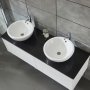 Badrumsmbel 150cm | Dubbla tvttstll & badrumsspegel