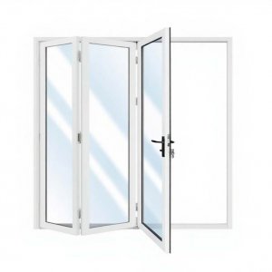 Vikdörr altan 2,43 x 2,43 m | Dubbelglas | Vit aluminium | Låg tröskel 18 mm Vikdörr altan 2,43 x 2,43 m | Dubbelglas | Vit aluminium | Låg tröskel 18 mm