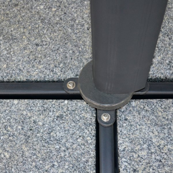 Helautomatiskt premiumparasoll 6m | Grå Helautomatiskt premiumparasoll 6m | Grå