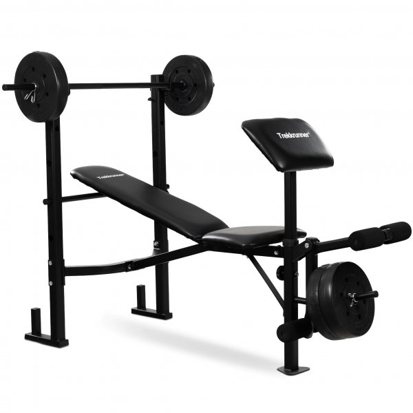 Trningsbnk / Skivstngsset Viking | Lat Tower, skivstng och vikter