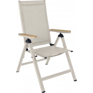 Svea positionsstol beige textilene med armstöd i ek-aintwood Svea positionsstol beige textilene med armstöd i ek-aintwood