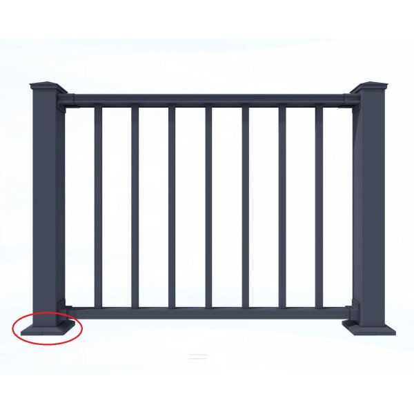 Basplatta till stolpe 76x76mm