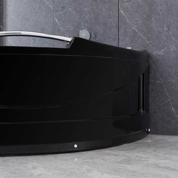Bubbelbadkar hörn för två 150x150cm | BK-005 | Svart Bubbelbadkar hörn för två 150x150cm | BK-005 | Svart