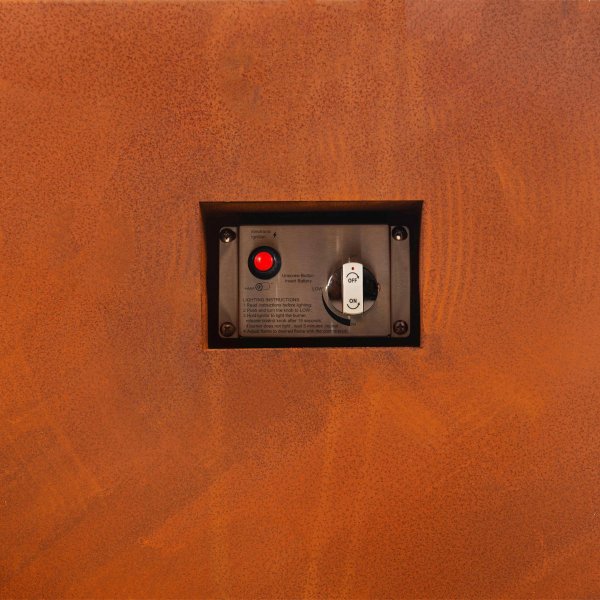 Gasoldriven eldstad i cortenstl | Fr utomhusmilj | Husum