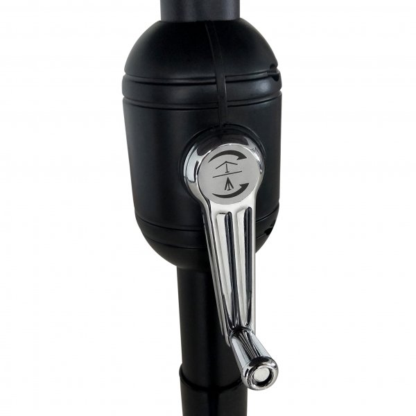 Klassiskt parasoll 3,3m med vev | Inklusive parasollfot | Gr