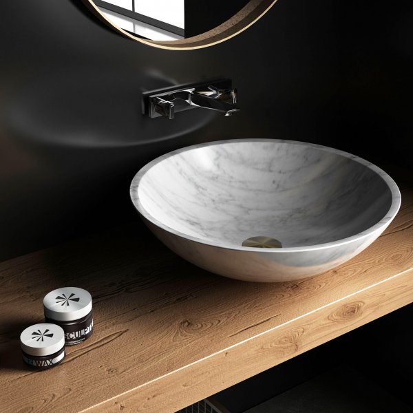 Handfat | Carrara marmor | Unikt naturmaterial