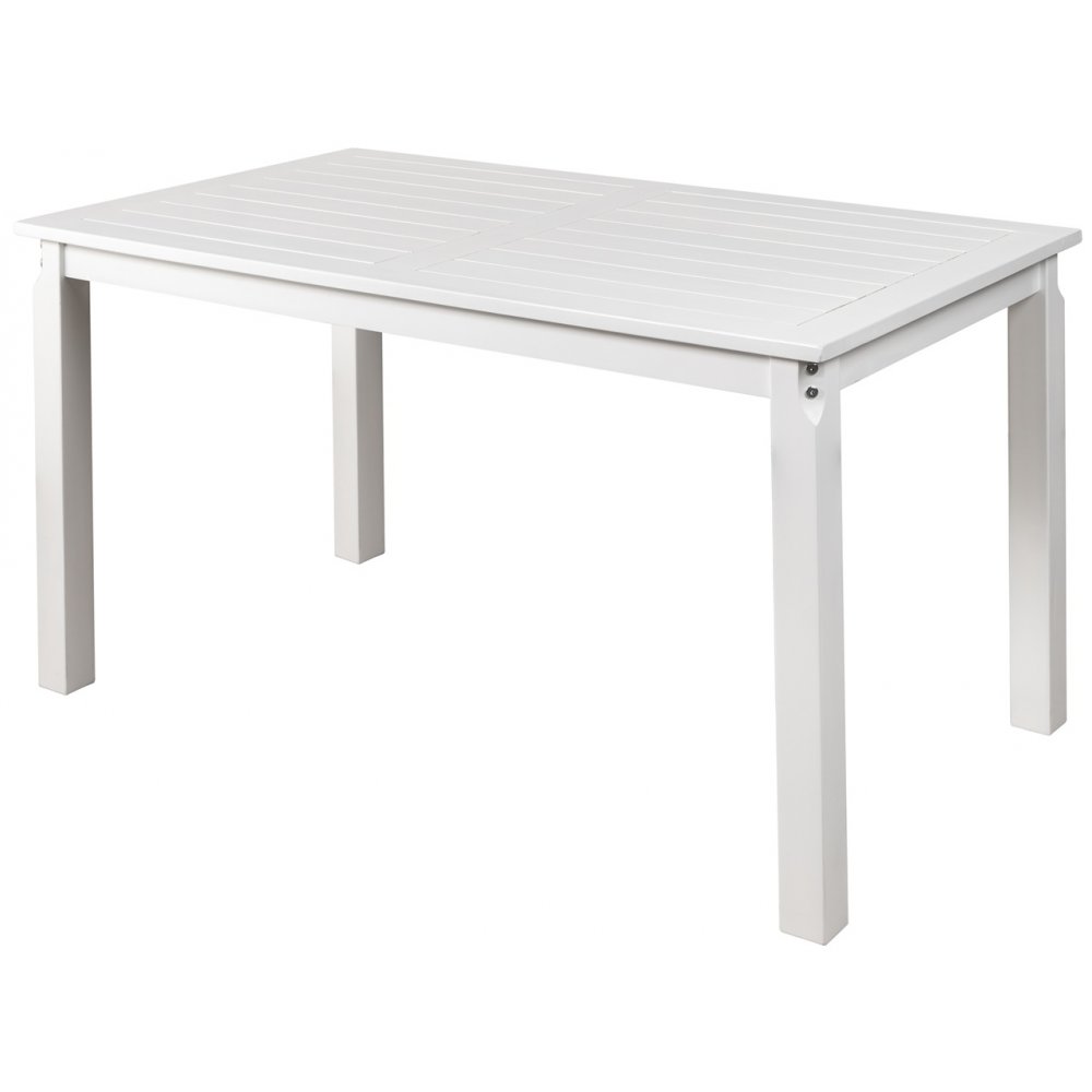 Trädgårdsbord 135 cm | Vitmålad furu, klassisk design & robust konstruktion | Bohus