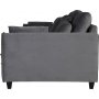 Soffa 3-sits | Kallskum, avtagbar klädsel & sammetsliknande tyg | Brandy Mörkgrå Soffa 3-sits | Kallskum, avtagbar klädsel & sammetsliknande tyg | Brandy Mörkgrå