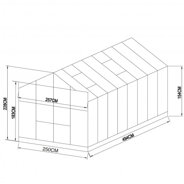 Växthus 12,7m² | 5 års stormgaranti | 4mm säkerhetsglas Växthus 12,7m² | 5 års stormgaranti | 4mm säkerhetsglas