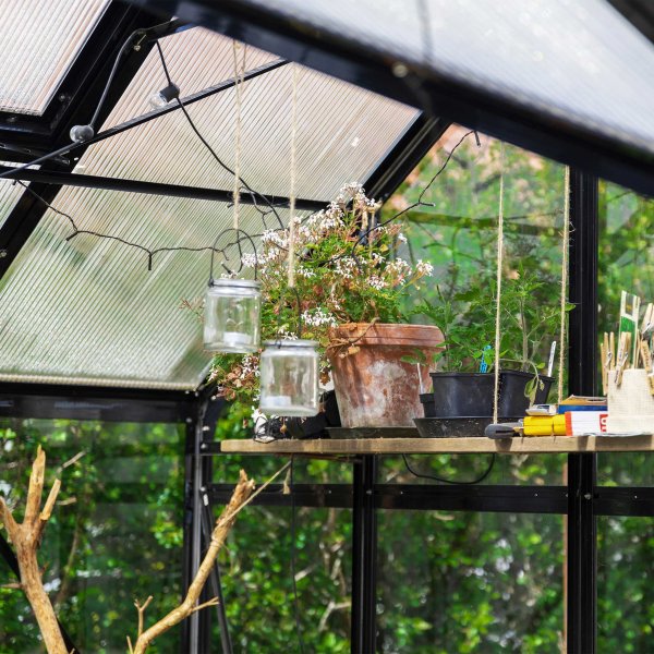 T-format glasväxthus 11,2m² | 4mm säkerhetsglas | 5 års stormgaranti T-format glasväxthus 11,2m² | 4mm säkerhetsglas | 5 års stormgaranti