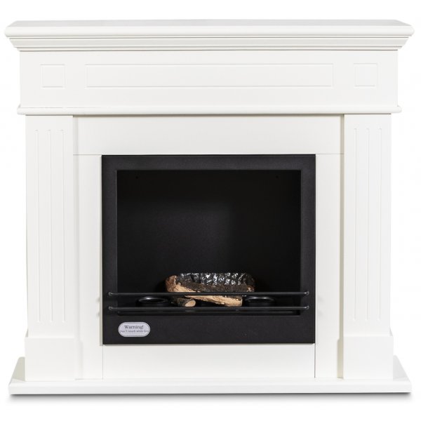 Skorstensfri ppen spis | bioetanolspis/etanolkamin i vit | 110 cm | Georgia