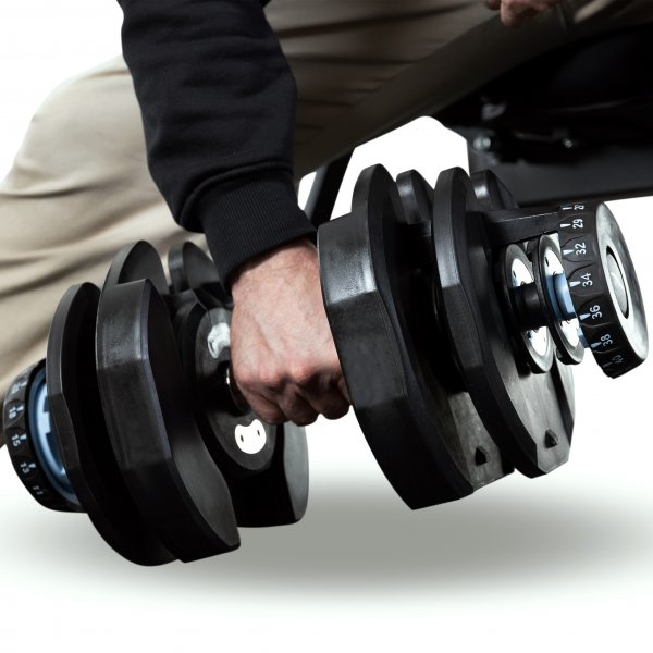 Justerbara hantlar 2x40kg med ställ | Ställbar vikt 5-40kg | Trekkrunner Justerbara hantlar 2x40kg med ställ | Ställbar vikt 5-40kg | Trekkrunner