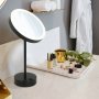 Sminkspegel p fot | 5x frstoring | LED-belysning | Poppy