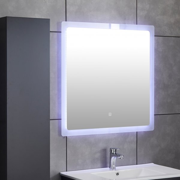 Badrumspaket | Kommod med handfat, högskåp och LED-spegel - Mattsvart Badrumspaket | Kommod med handfat, högskåp och LED-spegel - Mattsvart