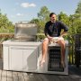 Utek�k med kylsk�p � Vit | Gasolgrill i rostfritt st�l med granitb�nkskiva (4 br�nnare) | Alaska