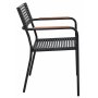 Pino stapelbar utestol - Svart / Beige