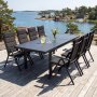 F�rl�ngningsbart bord i aluminium 180-240cm | 8 positionsstolar