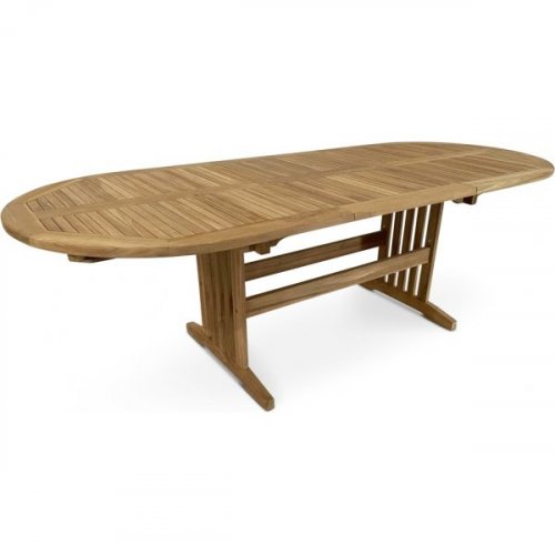 Utdragbart teakbord i massiv teak 180240 × 100 cm | Matbord för uteplats & uterum | Solö