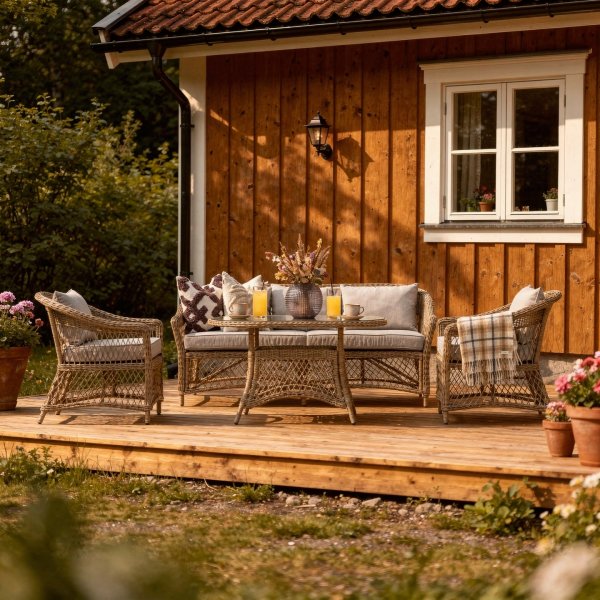 Loungegrupp utem�bler | Naturf�rgad konstrotting | Soffa, f�t�ljer & bord | Camilla