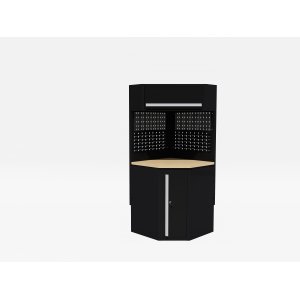 Garageförvaring hörnmodul 850x2025 mm | Svart & grå Garageförvaring hörnmodul 850x2025 mm | Svart & grå