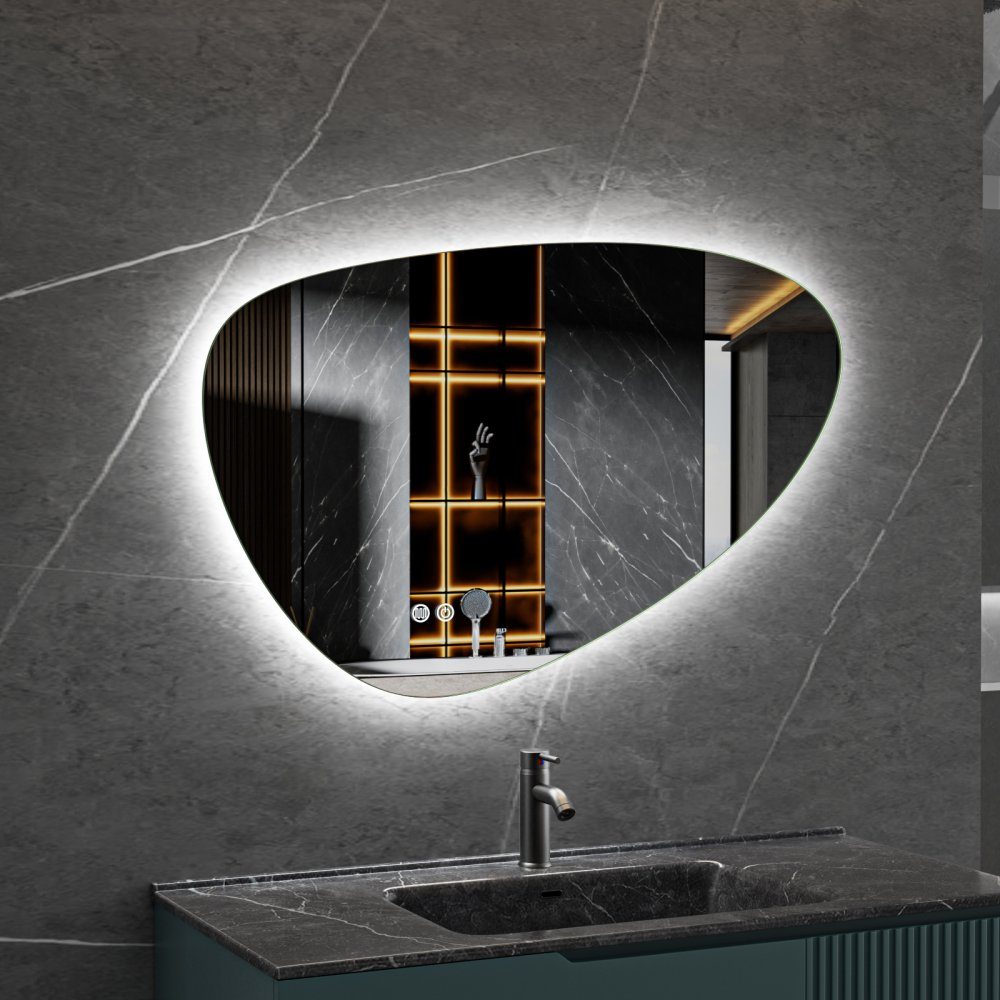 LED-spegel med Anti-fog funktion | dimbart ljus | Lyfco | Elegant design: Stilren spegel med kopparfritt glas, perfekt för badrum och andra utrymmen