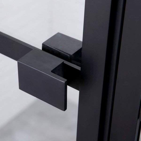 Duschväggar med svarta profiler | 8mm säkerhetsglas Duschväggar med svarta profiler | 8mm säkerhetsglas
