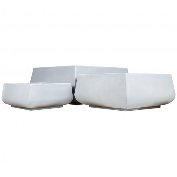 Fiberarmerade utekrukor | 3-pack | Ljusgr